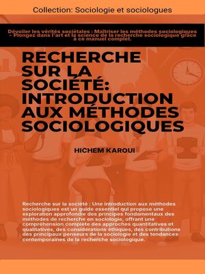 cover image of Recherche sur la société